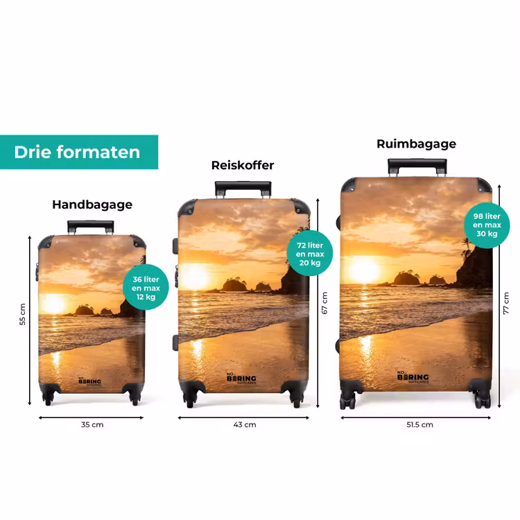 Koffer - Strand - Zonsondergang - Natuur - Tropisch - Oranje — 8