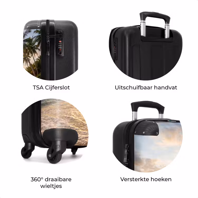 Koffer - Strand - Zonsondergang - Tropisch - Natuur - Goud — 7