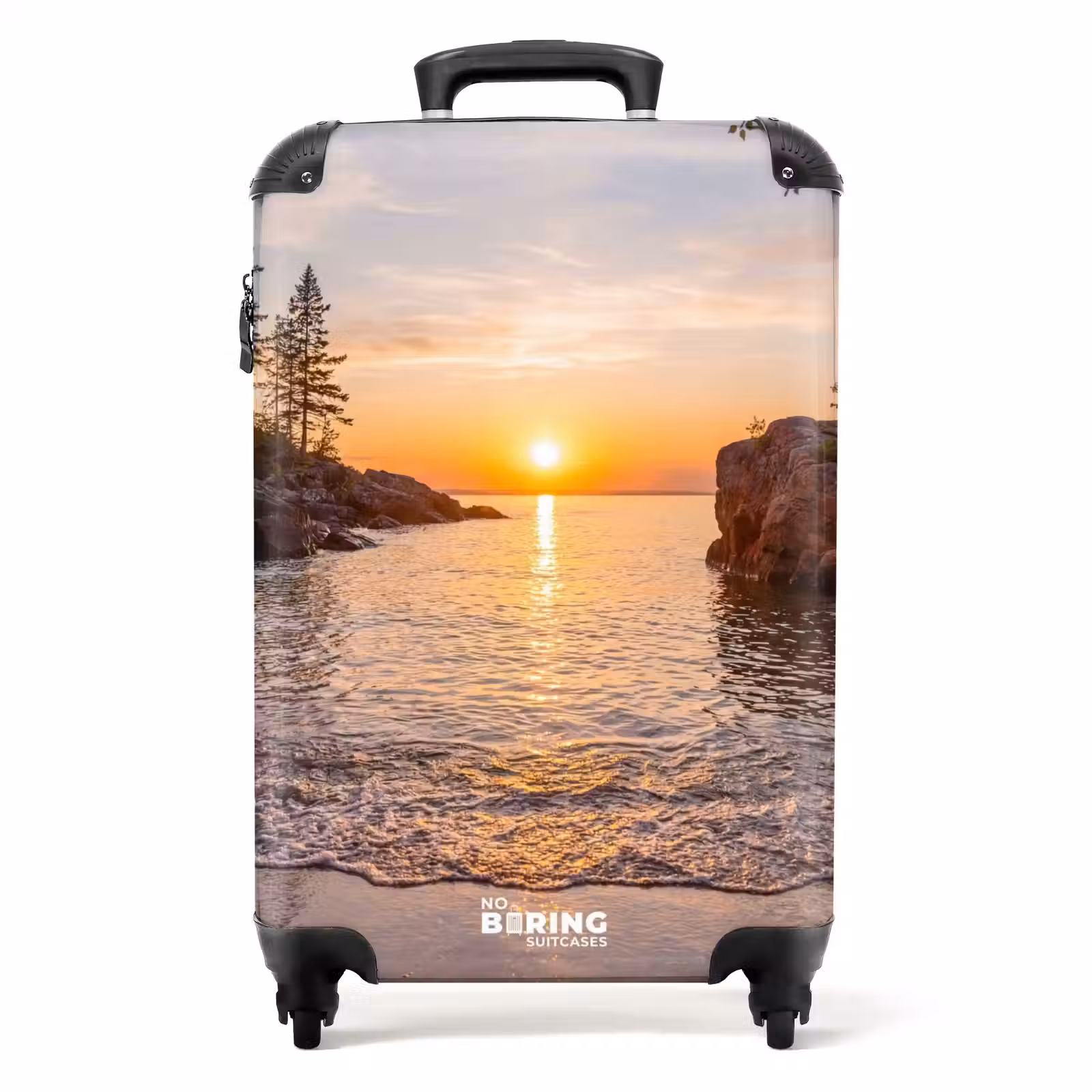 Koffer - Zonsondergang - Kust - Water - Natuur - Oranje — 1