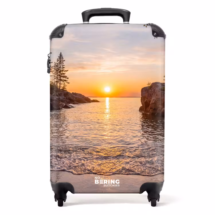 Koffer - Zonsondergang - Kust - Water - Natuur - Oranje — 1