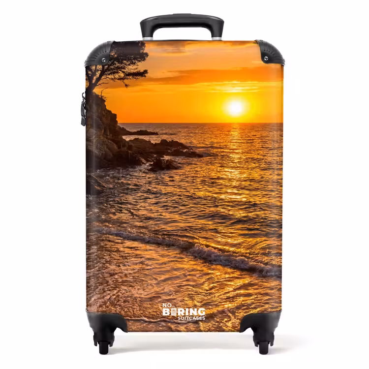 Koffer - Zee - Kust - Zonsondergang - Natuur - Oranje — 1
