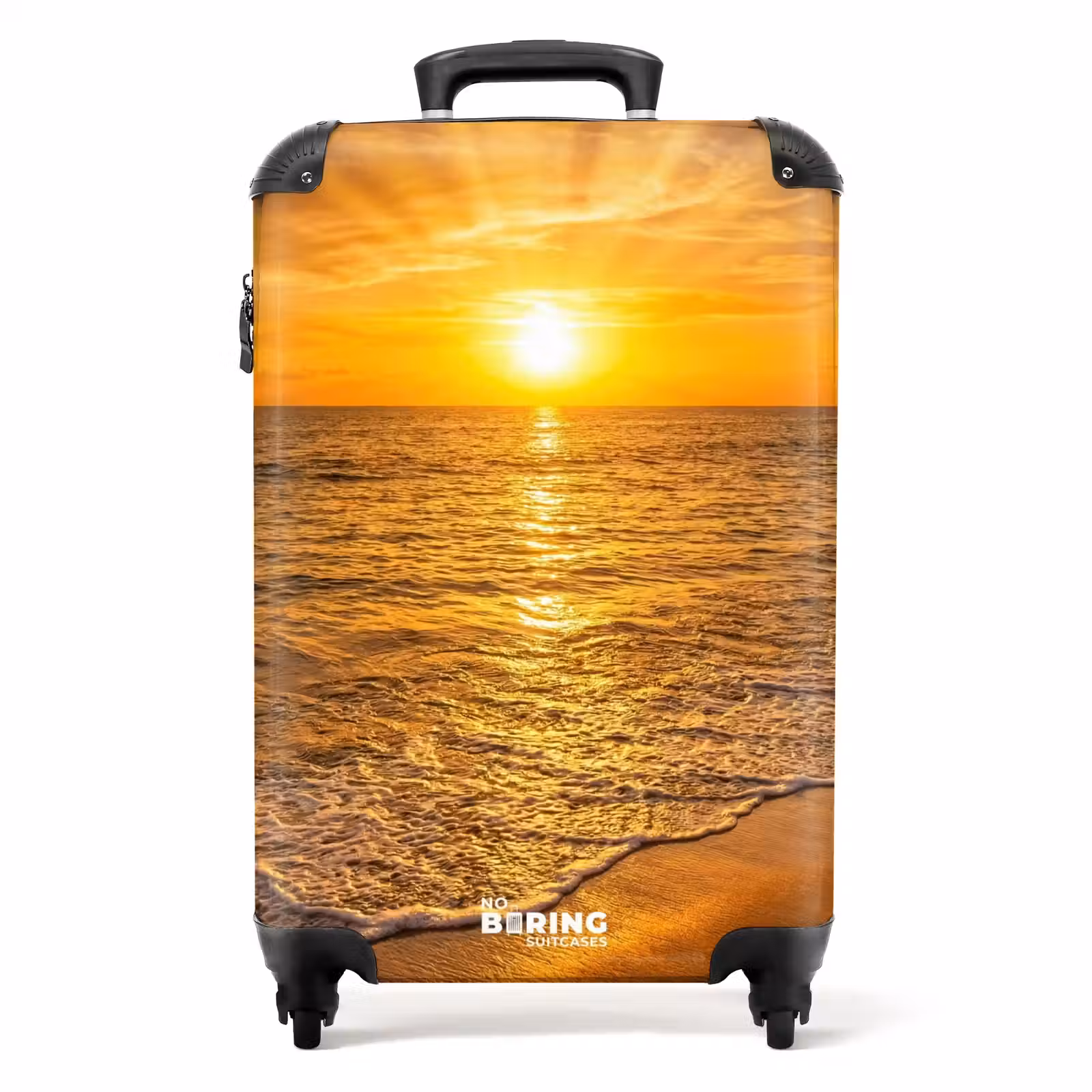 Koffer - Zee - Zonsondergang - Golven - Kust - Oranje — 1