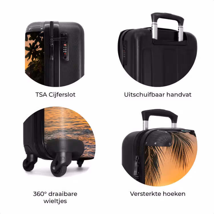 Koffer - Zee - Zonsondergang - Boot - Natuur - Oranje — 7