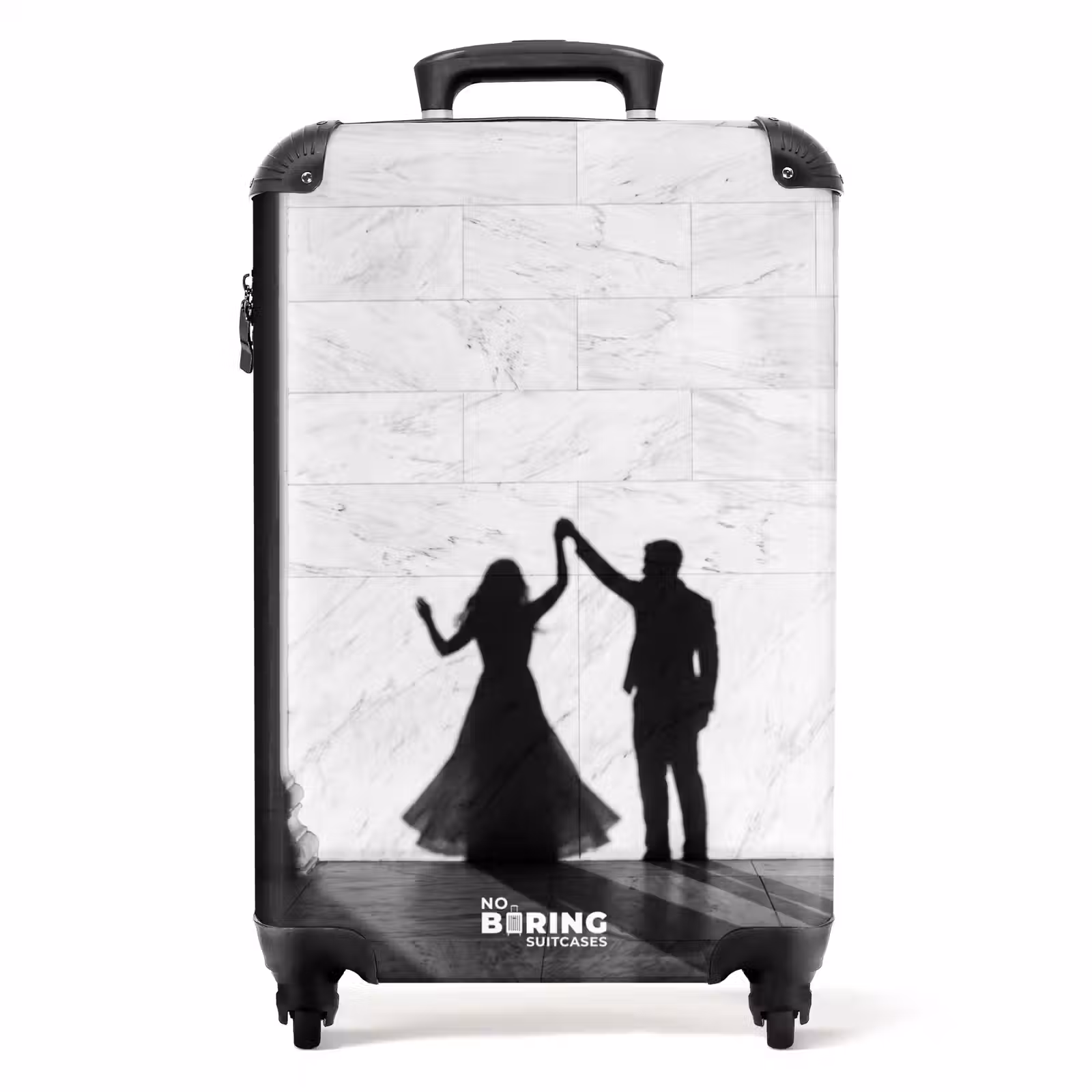 Koffer - Mensen - Schaduw - Dans - Zwart-wit - Liefde — 1