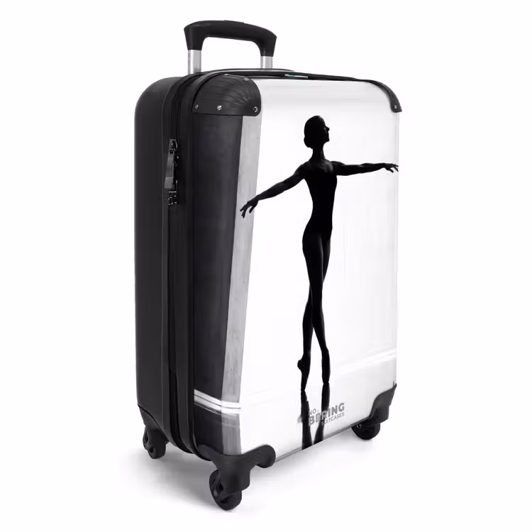Koffer - Danser - Silhouette - Kunst - Modern - Zwart-wit — 2