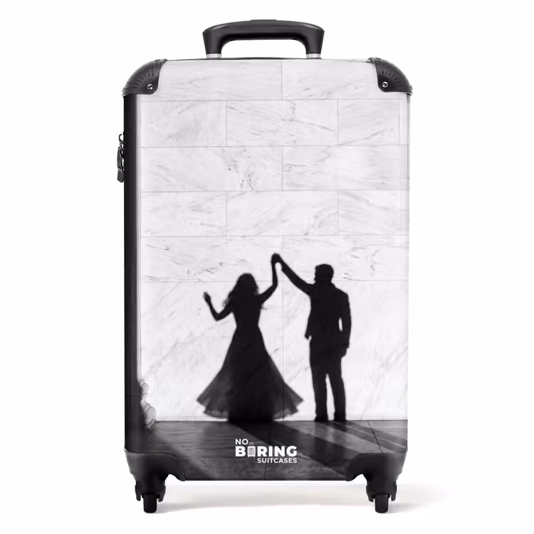 Koffer - Mensen - Schaduw - Dans - Zwart-wit - Liefde — 1