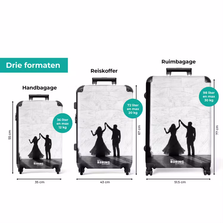 Koffer - Mensen - Schaduw - Dans - Zwart-wit - Liefde — 8