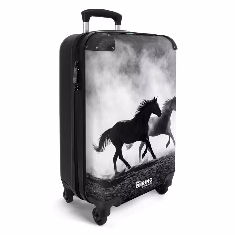 Koffer - Paard - Stof - Zwart-wit - Dieren — 2