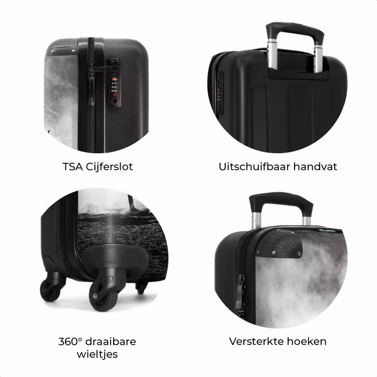 Koffer - Paard - Stof - Zwart-wit - Dieren — 7