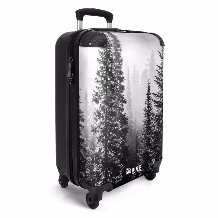 Koffer - Bos - Mist - Winter - Monochroom - Natuur — 2