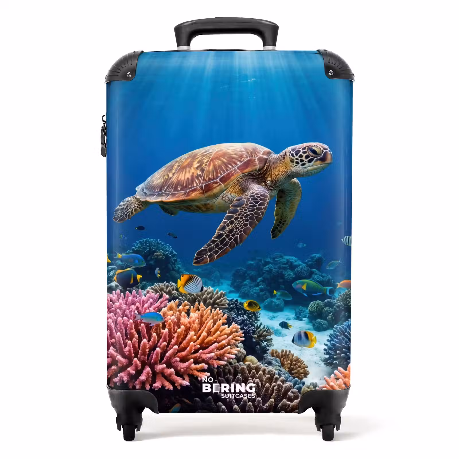 Koffer - Schildpad - Koraalrif - Oceaan - Dieren - Blauw — 1