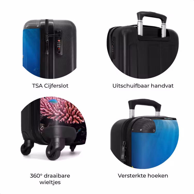 Koffer - Schildpad - Koraalrif - Oceaan - Dieren - Blauw — 7