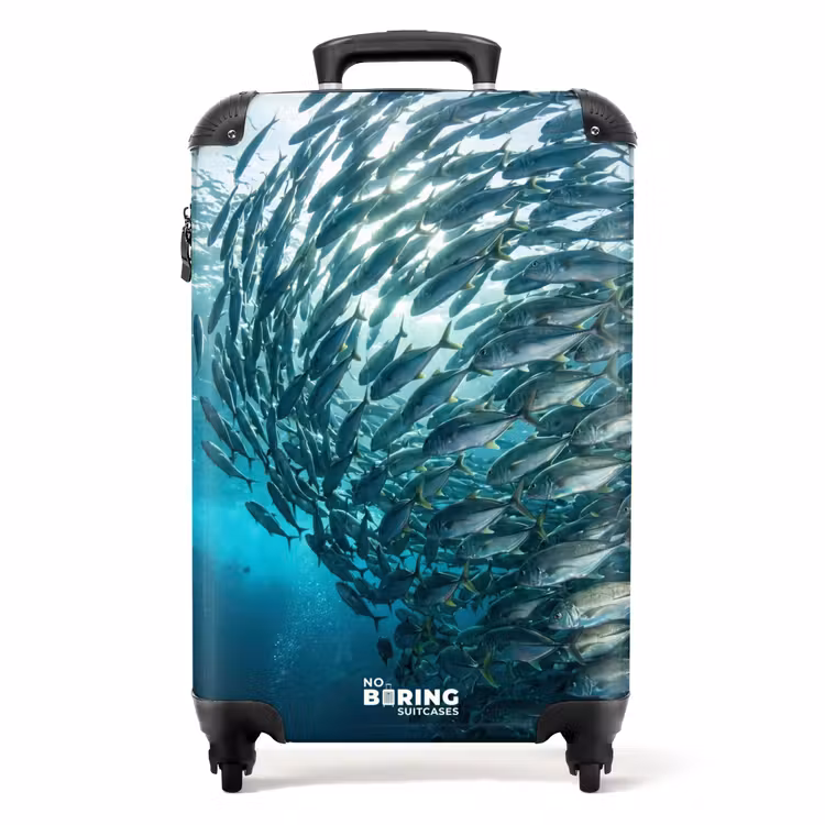 Koffer - Vis - School - Oceaan - Natuur - Blauw — 1