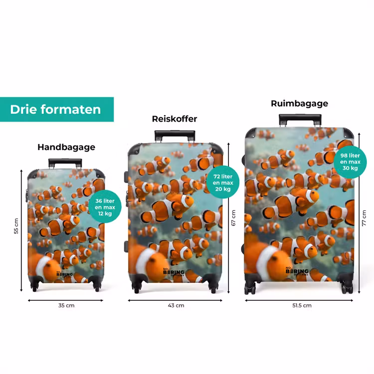 Koffer - Vis - School - Onderwater - Dieren - Oranje — 8