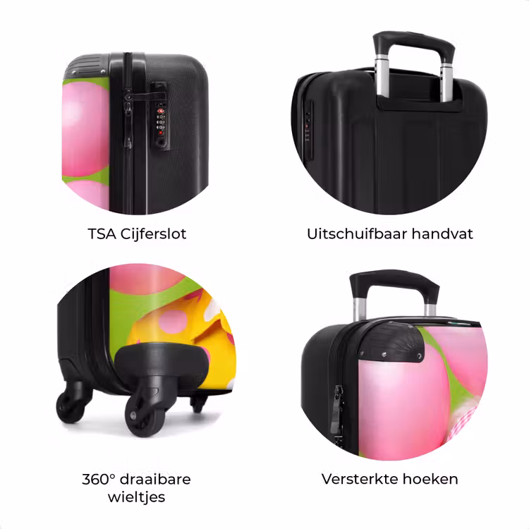 Koffer - Mens - Ballonnen - Feest - Kleurrijk - Roze — 7