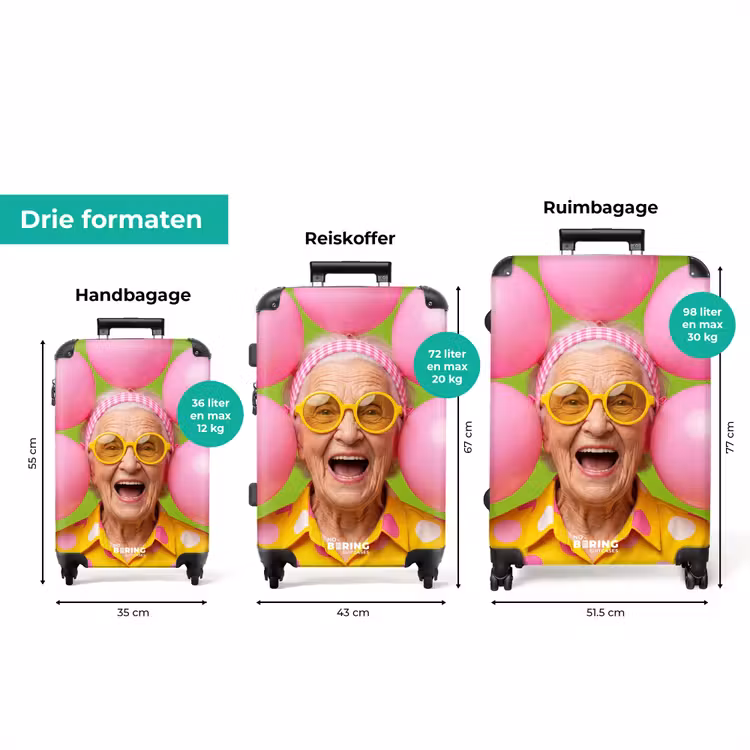 Koffer - Mens - Ballonnen - Feest - Kleurrijk - Roze — 8