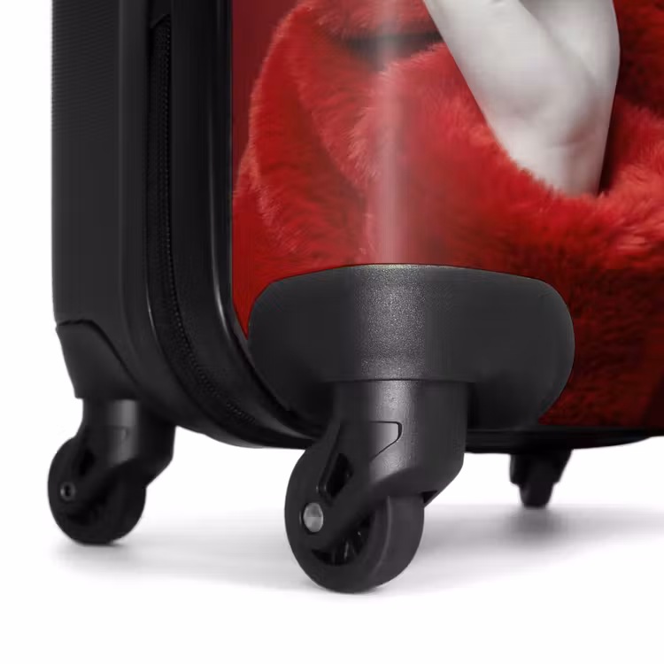 Koffer - Vrouw - Bontjas - Mode - Klassiek - Rood — 6
