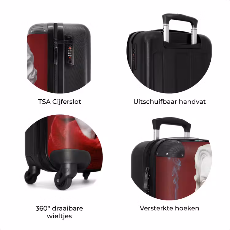 Koffer - Vrouw - Bontjas - Mode - Klassiek - Rood — 7