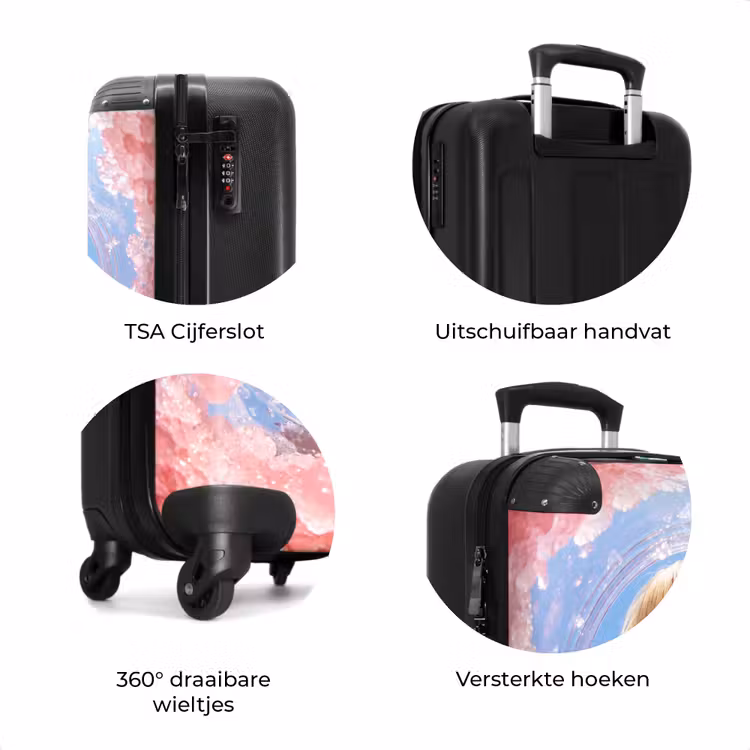 Koffer - Vrouw - Drank - Zomer - Roze - Blauw — 7