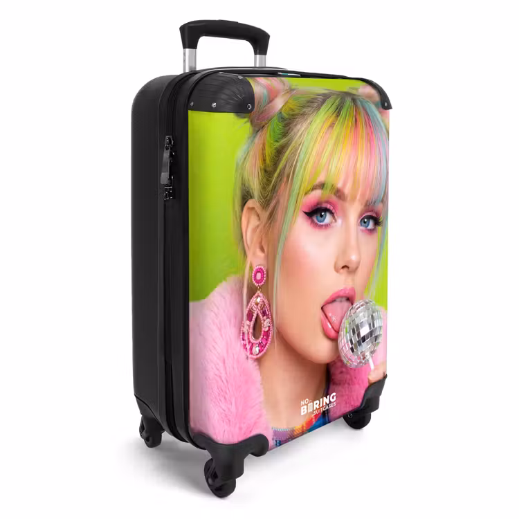 Koffer - Vrouw - Kleurrijk haar - Pop art - Modern - Levendig — 2
