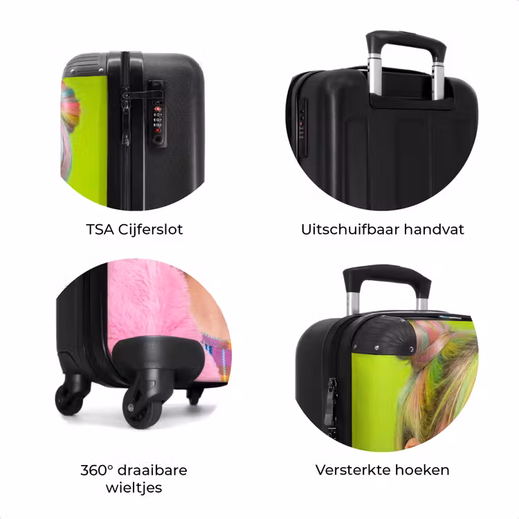 Koffer - Vrouw - Kleurrijk haar - Pop art - Modern - Levendig — 7