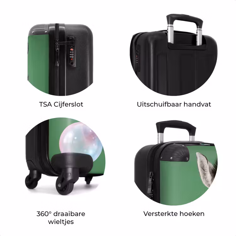 Koffer - Dier - Bril - Bel - Modern - Groen — 7