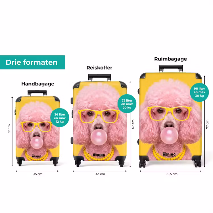 Koffer - Hond - Kauwgum - Dieren - Modern - Roze — 8