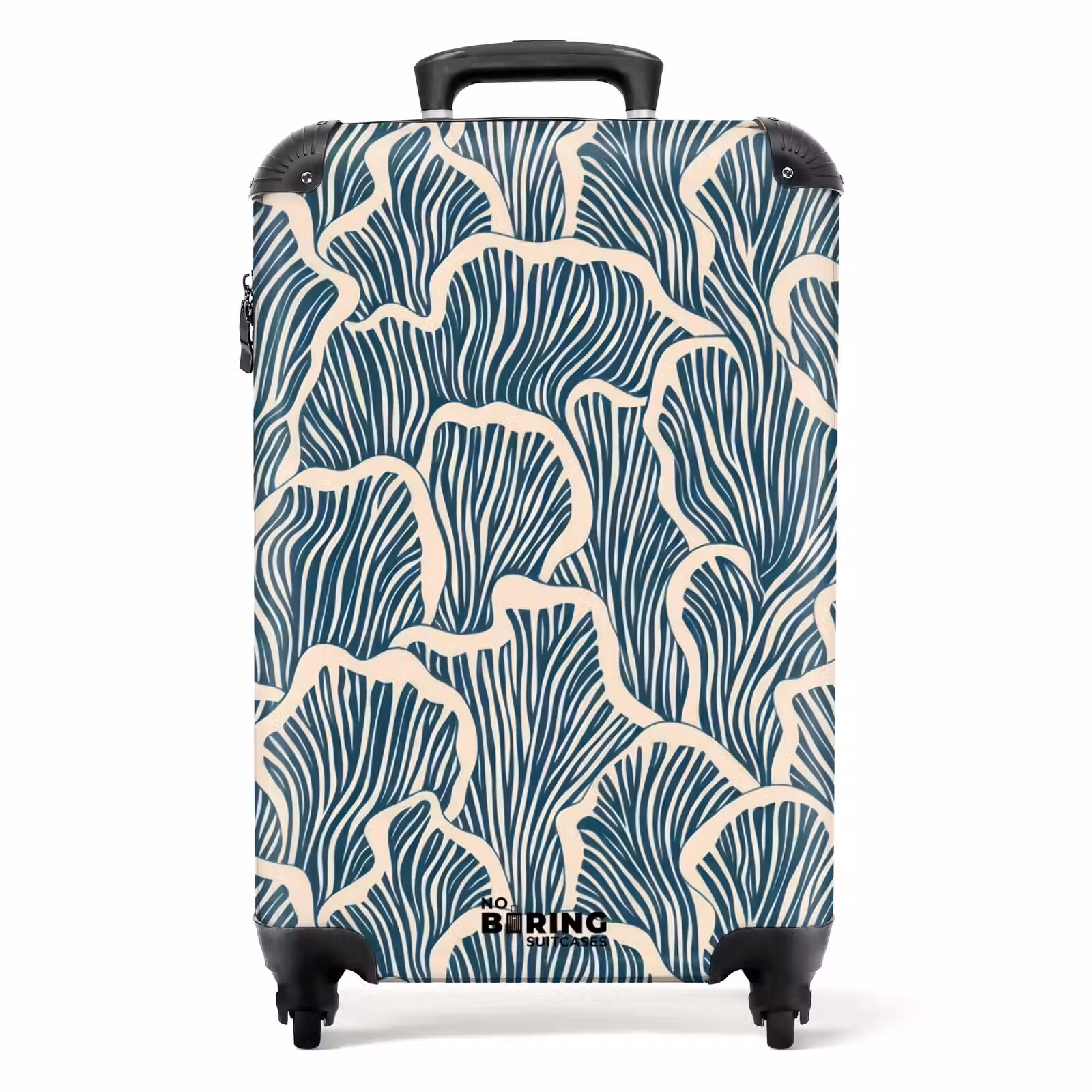 Koffer - Organisch - Blauw - Crème - Schelpen — 1