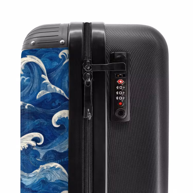 Koffer - Japans - Oceaan - Golven - Blauw — 5