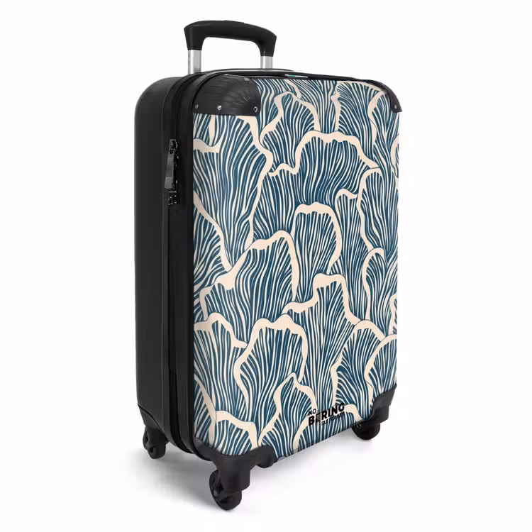 Koffer - Organisch - Blauw - Crème - Schelpen — 2