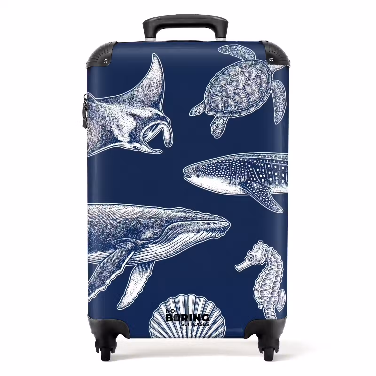 Koffer - Dieren - Zeeleven - Oceaan - Graveren - Blauw — 1