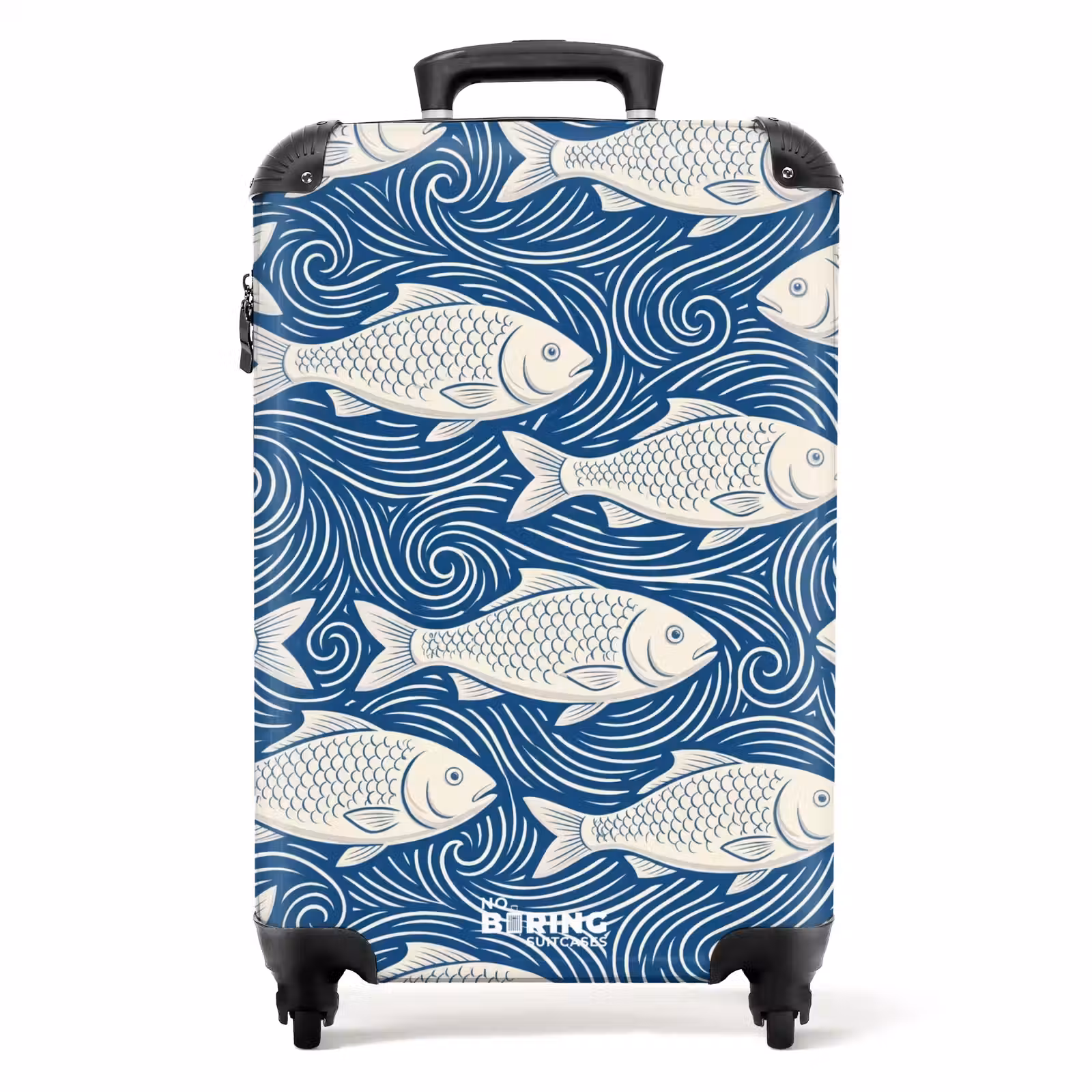 Koffer - Vis - Water - Patroon - Grafisch - Blauw — 1