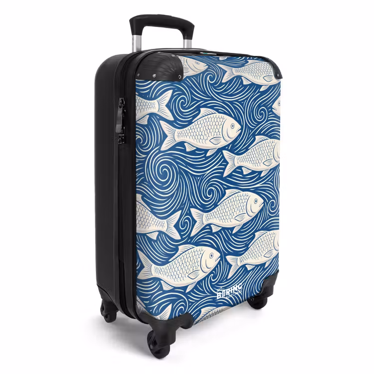 Koffer - Vis - Water - Patroon - Grafisch - Blauw — 2