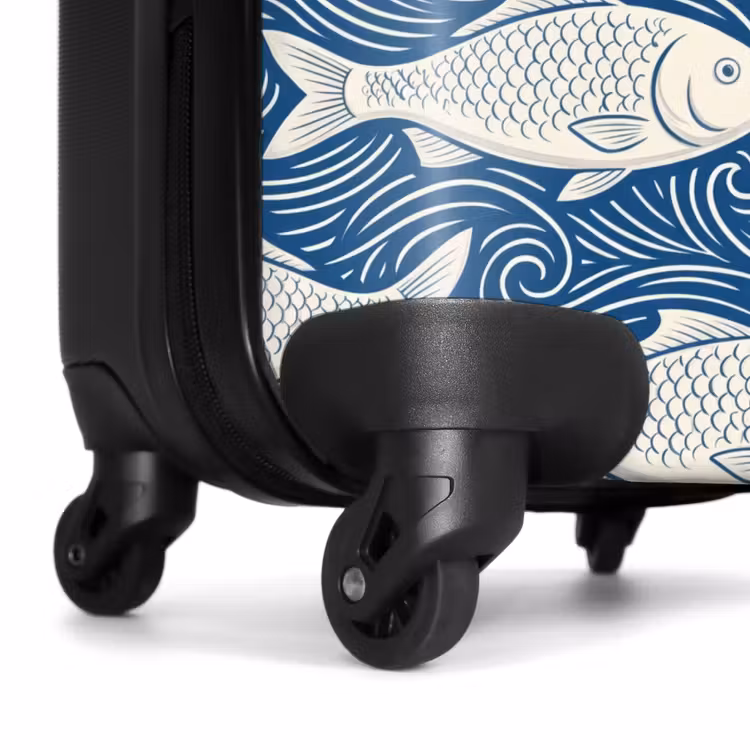 Koffer - Vis - Water - Patroon - Grafisch - Blauw — 6