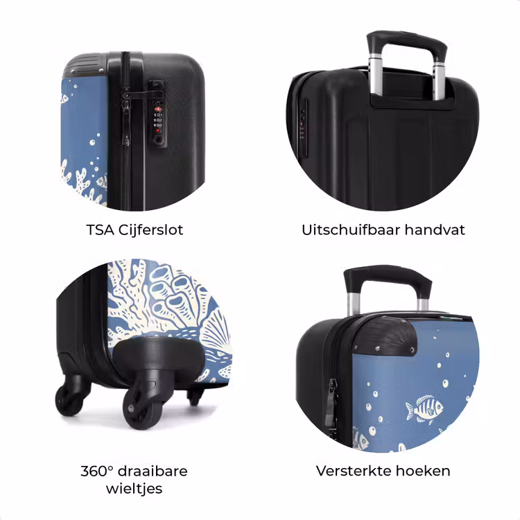Koffer - Zeeleven - Koraal - Schelp - Vis - Illustratie - Onderwater — 7