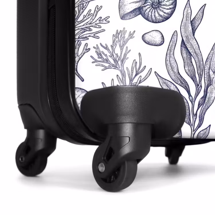 Koffer - Schelpen - Zeewier - Oceaan - Illustratie - Blauw — 6