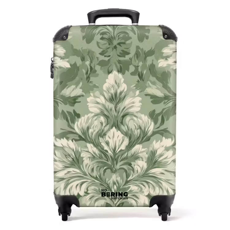 Koffer - Sierlijk - Lichtgroen - Planten - Patroon - Getailleerd — 1