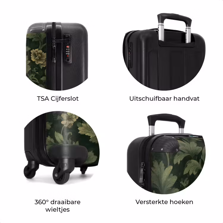 Koffer - Donker - Groen - Goud - Botanisch — 7