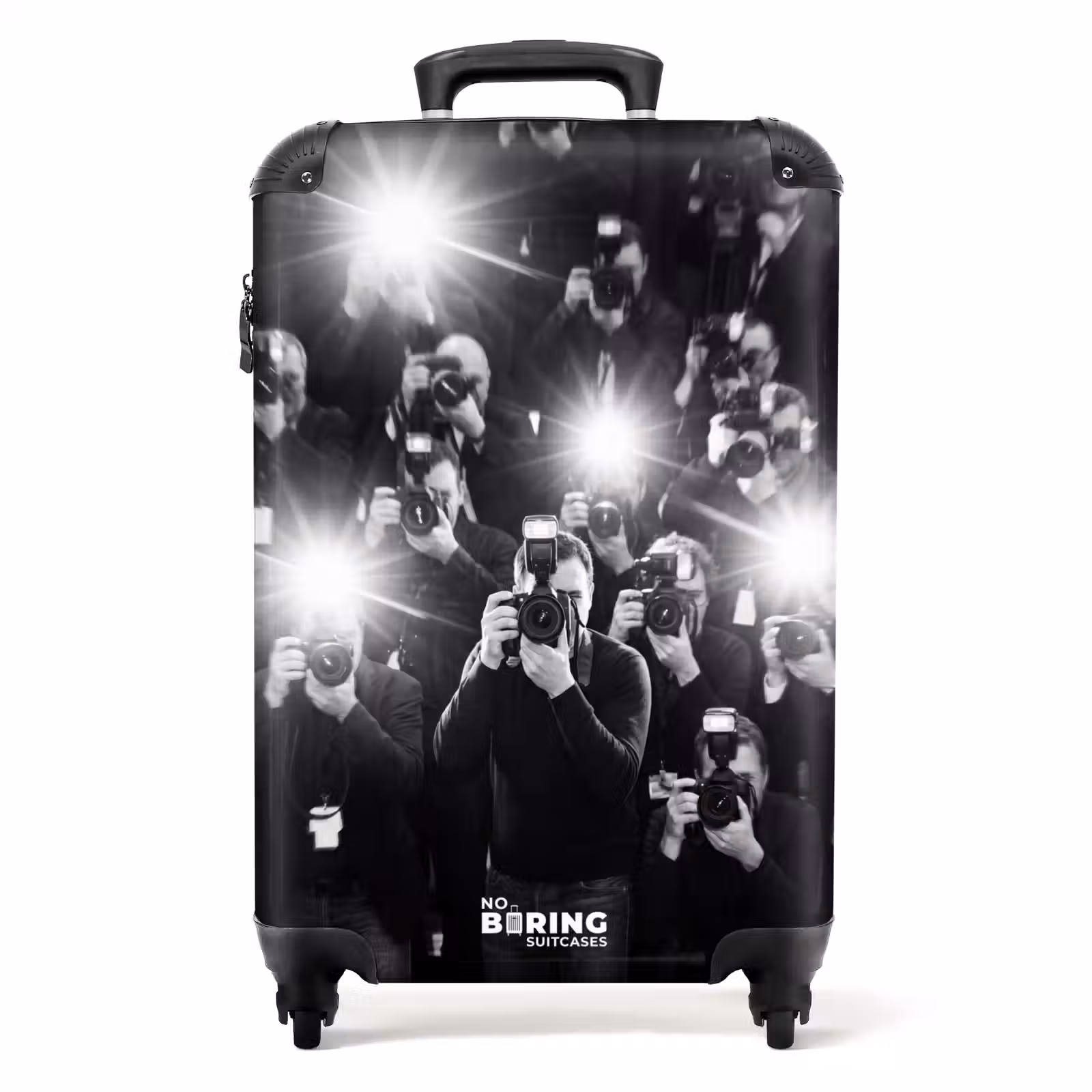 Koffer - Mensen - Camera - Flitslicht - Zwart-wit - Media — 1