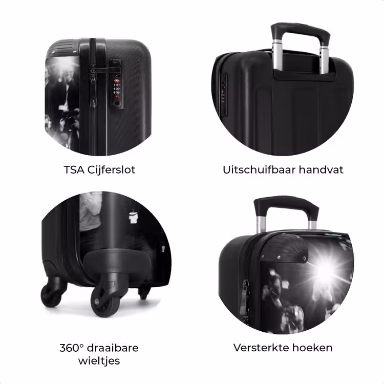 Koffer - Mensen - Camera - Flitslicht - Zwart-wit - Media — 7