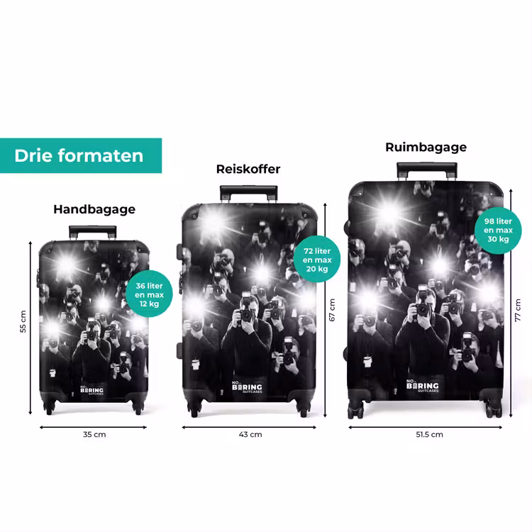 Koffer - Mensen - Camera - Flitslicht - Zwart-wit - Media — 8