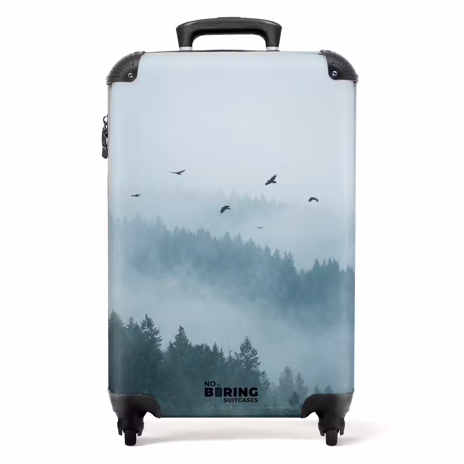 Koffer - Bos - Mist - Vogels - Natuur - Groen — 1