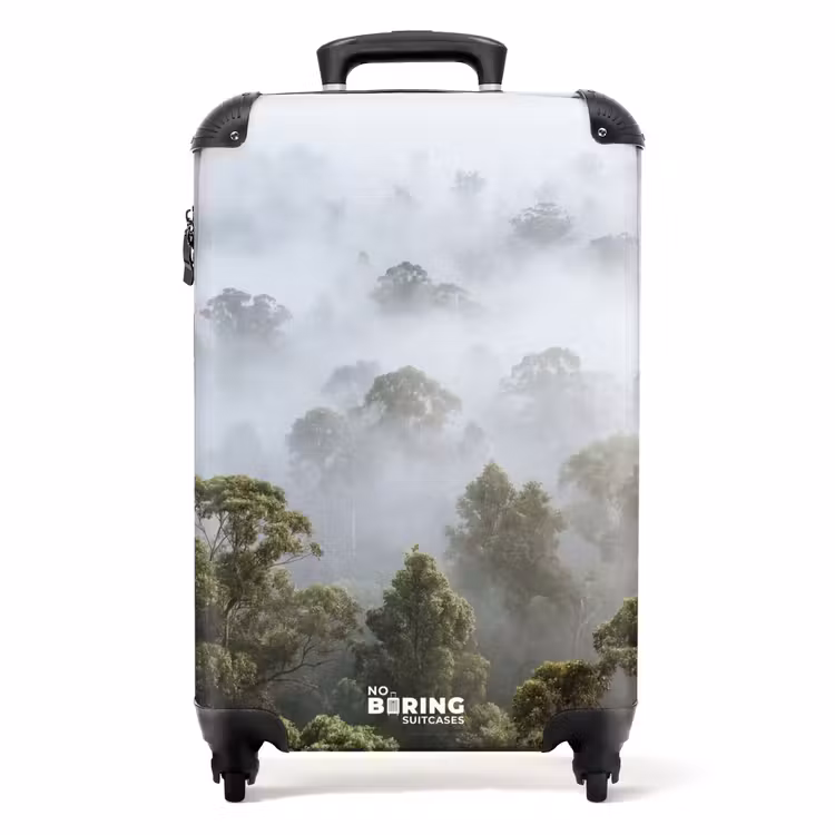 Koffer - Natuur - Mist - Bos - Ochtend - Goud — 1