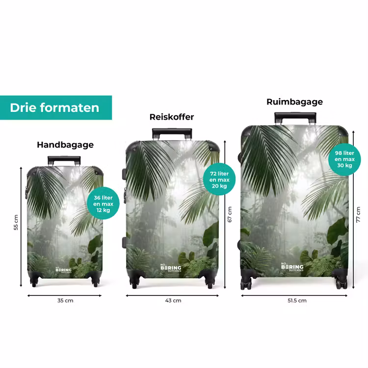 Koffer - Natuur - Jungle - Mist - Tropisch - Groen — 8