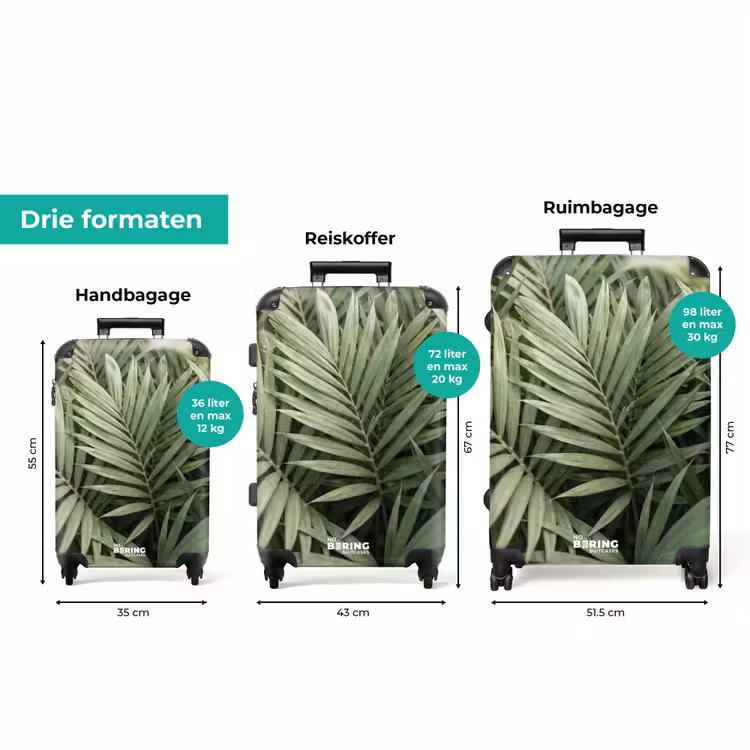 Koffer - Plant - Palmbladeren - Natuur - Groen — 8