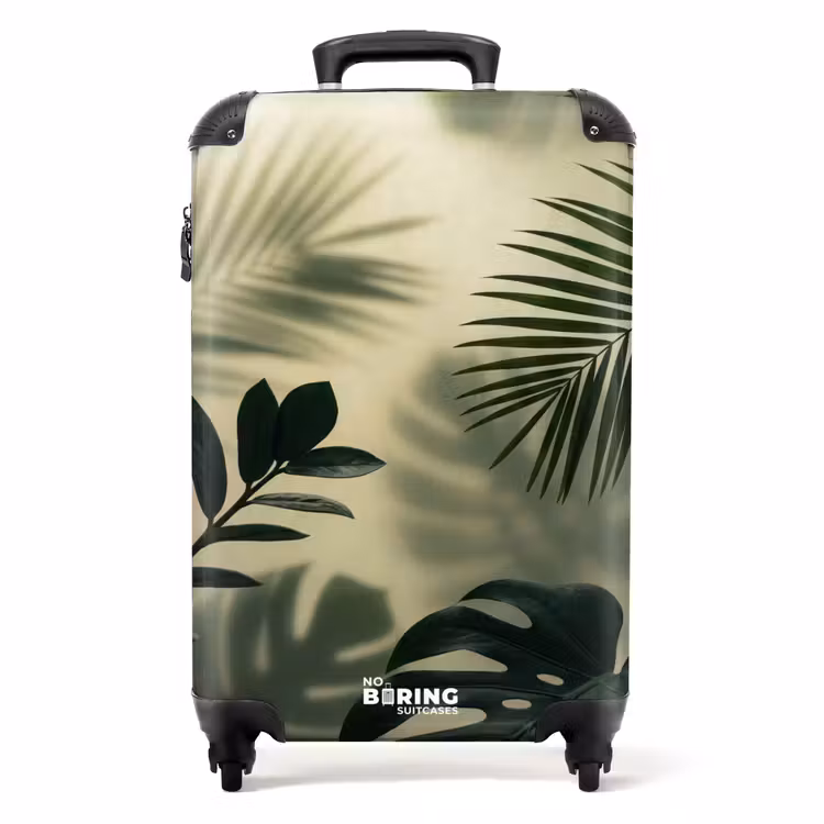 Koffer - Planten - Bladeren - Schaduwen - Groen - Modern — 1