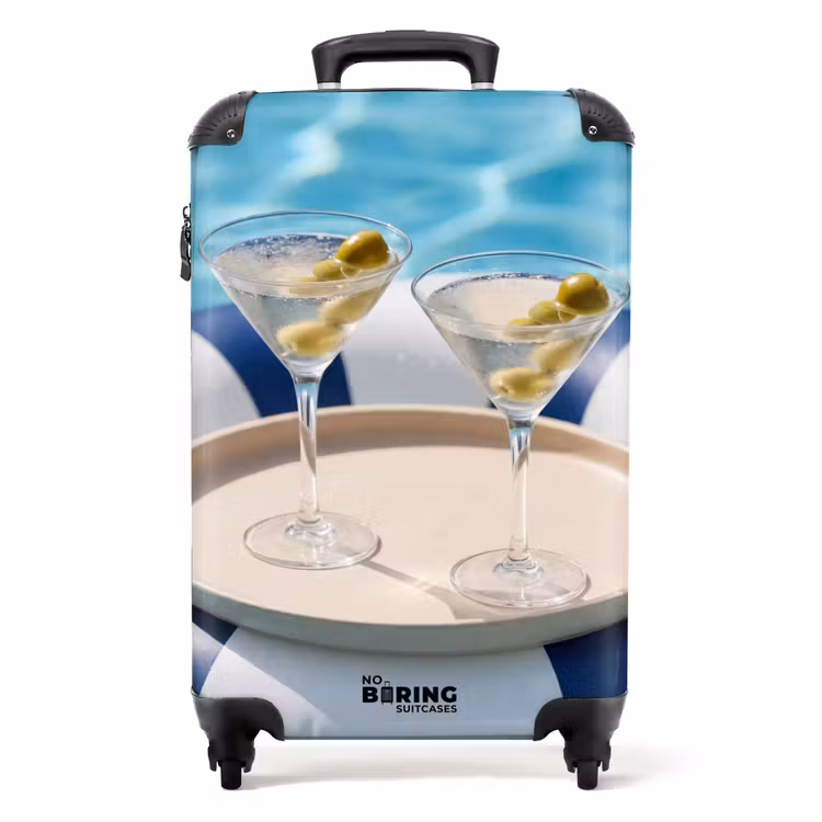 Koffer - Cocktail - Zwembad - Zomer - Blauw — 1