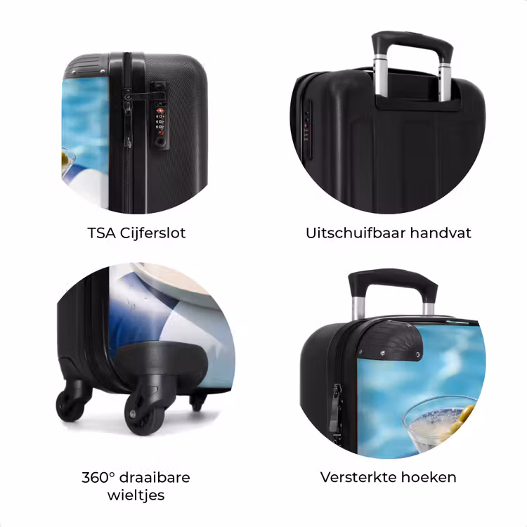 Koffer - Cocktail - Zwembad - Zomer - Blauw — 7