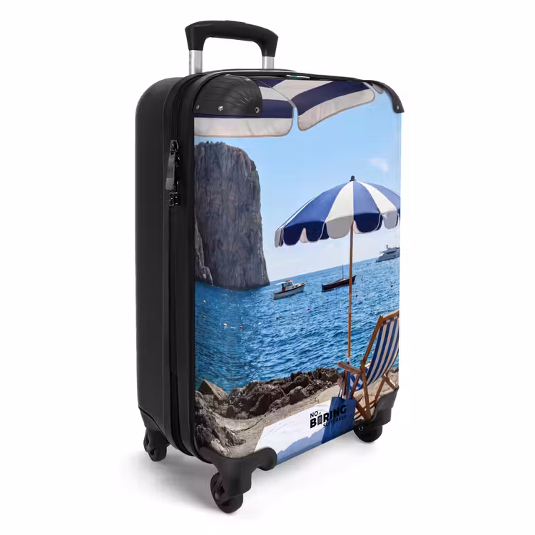 Koffer - Strand - Ligstoel - Parasol - Zomer - Blauw — 2