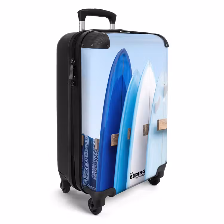 Koffer - Surfplank - Strand - Zomer - Blauw - Water — 2